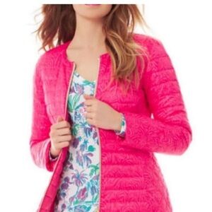 EUC Pink Lilly Pulitzer Lilah Reversible Puffer size small